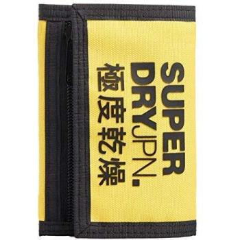 Superdry - Cartera de tres pliegues, color amarillo