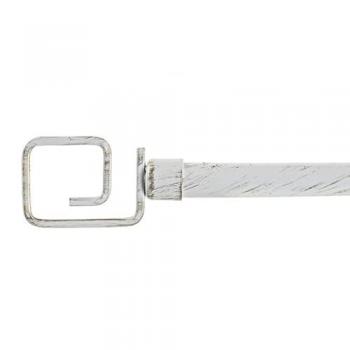 Barra de Cortina Extensible de Metal Blanca Minimalista para Dormitorio de 120-210 cm