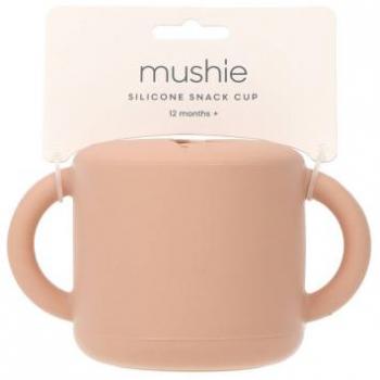 Taza de merienda MUSHIE de silicona rosa, fiambrera infantil para llevar, antiderrame, resistente al lavavajillas y al microondas, caja de aperitivos segura para niños pequeños y niñas