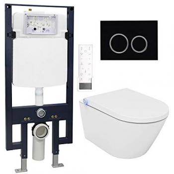 WC Ducha Multifuncional Bernstein Pro+ 1102 con Asiento Soft-Close y Placa de Comando Modelo 4111 Negro Mate