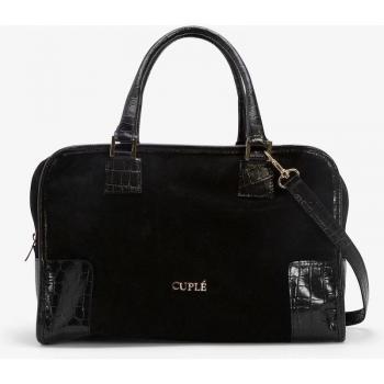 Bolso de mano convertible a bandolera de mujer negro en piel vacuna 400728-100-0001