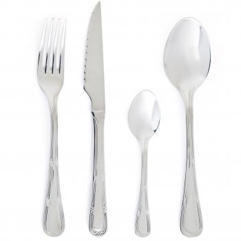 Bidasoa Ottoman 7244050-Set 24 cubie con Cuchillo chuletero INOX, Color, Acero Inoxidable, Gris, 25.5 cm