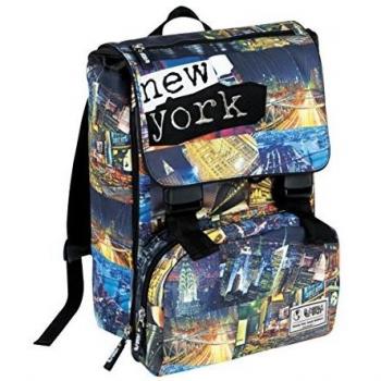 Spirit New York Mochila Tipo Casual, 46 cm, 19 litros, Negro