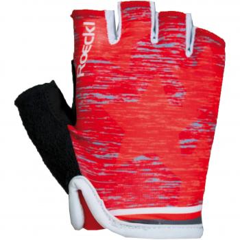 Guantes cortos para niños de ciclismo color rojo Roeckl Tivoli Summer (Tamaño 5)
