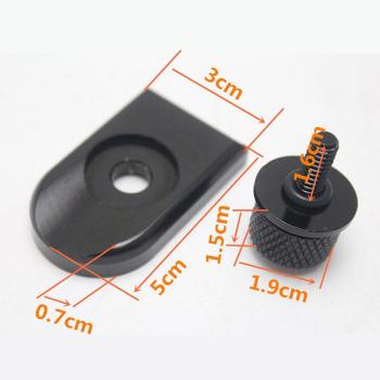 Montar Tornillo Pestaña Perno Asiento Cubierta de Seguridad Para Harley Dyna Sportster Negro