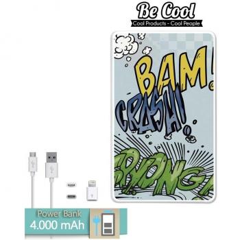 Becool® - Batería Externa Power Bank 4000 mah + Gratis 1 cable USB-MicroUsb