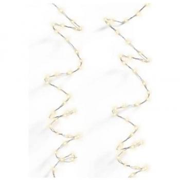 Guirnalda Micro LED Extra Dense Luz Cálida Parpadeante 14m 567 LEDs Cable Plata