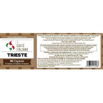 96 cápsulas de café compatibles Nescafé Dolce Gusto - Café Trieste - 96 Cápsulas compatible con maquinas Nescafé Dolce Gusto -