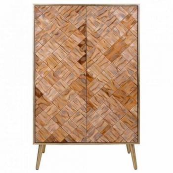 Armario Colonial de Madera Marrón 76x42x125 cm