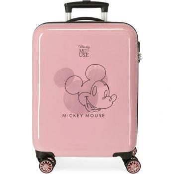 Maleta de Cabina Infantil Disney Mickey Outline Rígida Rosa 55cm 34L