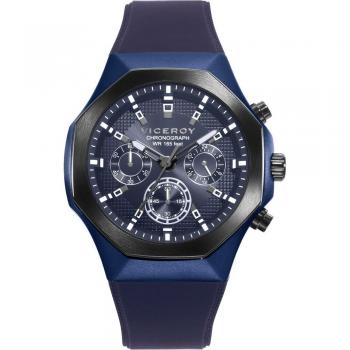 Reloj Viceroy 401393-37 Hombre - Azul/Negro, Colors, Cronógrafo, Caja de Aluminio, Correa de Silicona Azul