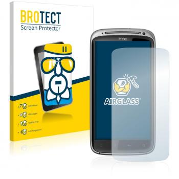 BROTECT Protector Pantalla Cristal Híbrido Compatible con HTC Sensation Z710E Protector Vidrio - [Dureza 9H, Anti-arañazos]
