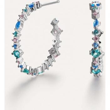Aros Camerún de Earcandy Jewelry: Pendientes aros en Plata de Ley 925 con baño de rodio