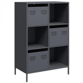 Aparador de acero gris antracita 68x39x103,5 cm
