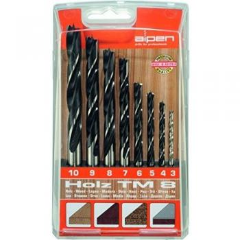 ALPEN 9084020 Estuche Brocas Madera 8 Piezas, 1200 W, Multicolor, único