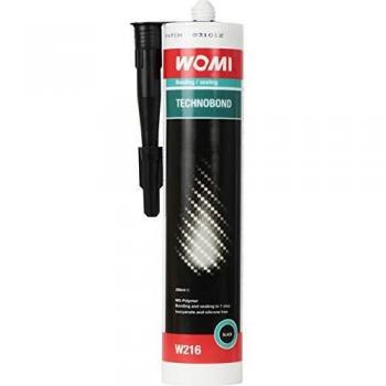 Womi Technobond Negro 290ml - Pegamento de montaje elástico y material de estanqueidad