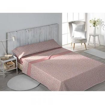 DHestia Juego Sábanas, Coral Rosa, 150x200 cm/Cama 150