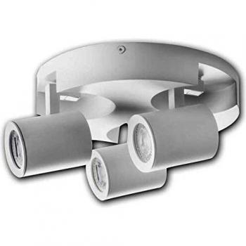 Luz de Pared y Techo Laurin Blanca con 3 Focos Orientables GU10