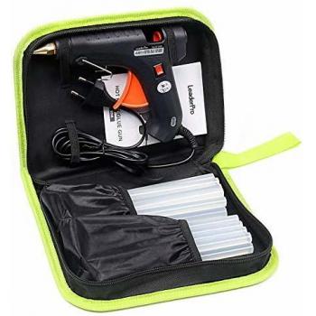LeaderPro Pistola Silicona Caliente 60W, Profesional Pistola de Pegamento con 20pcs Barras, Pistola Manualidades para Bricolaje, Pistolas Encolar para, Empaques, Reparaciones y en el Hogar, Oficina