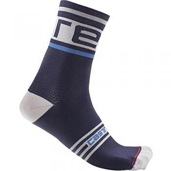Calcetines largos Castelli Prologo 15 azul intenso blanco S-M