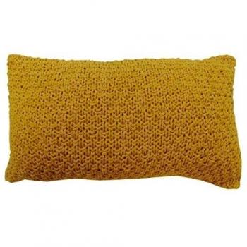 Overseas Almohada tejida 30x50 cm ocre