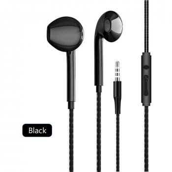 Auriculares con cable de 3,5mm estéreo y graves, con micrófono, para música, deporte y videojuegos, compatibles con Xiaomi e iPhone 12