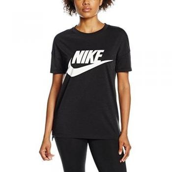 Nike Signal Tee-Logo - Camiseta para mujer, color negro / blanco, talla S