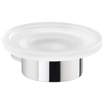 Jabonera de Pared Pirenei en Cromo y Vidrio - 11 cm x 4 cm - Gedy