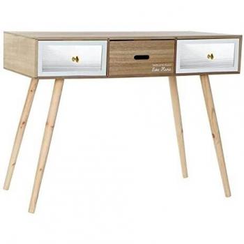 Escritorio DKD Home Decor Blanco Marrón Madera