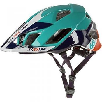 SixSixOne Fahrradhelm EVO AM, Orange Blau, XS/S, 7183-6
