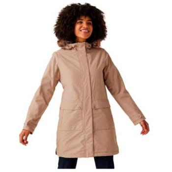 Regatta Women's Waterproof Insulated Fur Trim Parka Jacket - Warm Taupe, Size 18