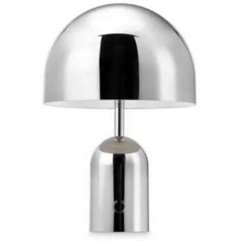 Tom Dixon Bell Portable LED Table Lamp - Rechargeable, Silver, 28cm