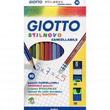 Giotto Stilnovo Borrable, Lápices de Colores, Estuche 12 Uds.