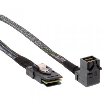 InLine 27629B - Cable mini -SAS HD SFF-8643 acodado a SFF-8087 con cinta lateral