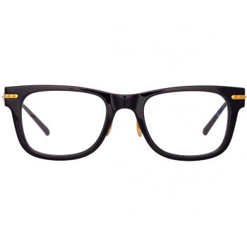 Linda Farrow PORTICO LF68A Asian Fit C1 Men's Eyeglasses Black Size 51 - Frame Only - Blue Light Block Available