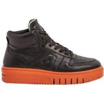 Zapatillas de piel 1778 negro y Botines 1778 NAPPA BLACK-ORANGE/BELLEVILLE