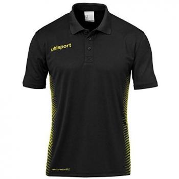 Uhlsport Niños Score Polo Camiseta Camisetas, Infantil, Score Polo Shirt, Schwarz/Fluo Gelb, 140