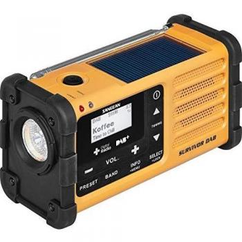 Sintonizador de Emergencia Sangean MMR-88 Dab con Batería de Ion de Litio Integrada, Color Amarillo/Negro