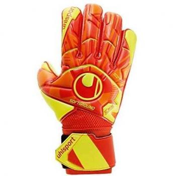 uhlsport Impulse Soft Flex Frame Guantes De Portero, Hombre, Dynamic Orange/Amarillo f, 6