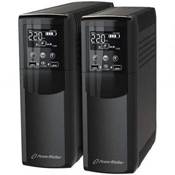 UPS PowerWalker VI 1500 CSW IEC - Grupo de Continuidad Linea Interactiva 1500 VA 900 W con 8 Salidas AC y Cargador USB