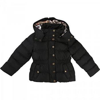 Hugo Plumífero Reversible de Niña G00242 Negro con Cuello Alto