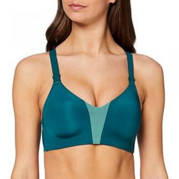 NIKE Rival Bra Sujetador Deportivo, Mujer, Midnight turq/Mineral Teal/White, 32B