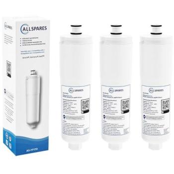 Filtro de agua AllSpares (3 unidades) para frigorífico compatible con Bosch, Siemens y Neff CS-52