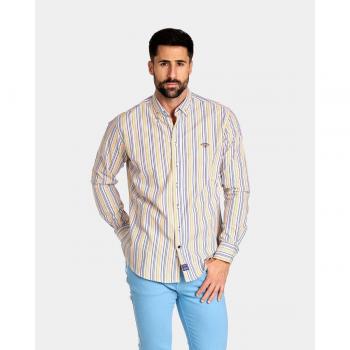 Camisa Spagnolo Popelin Rayas Azul