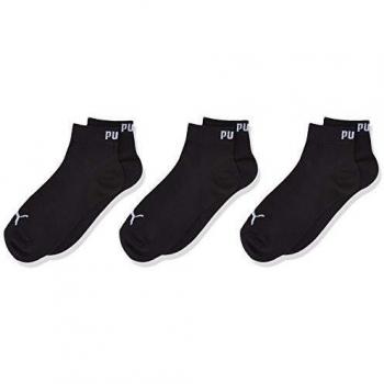 PUMA Quarter 3p Calcetines, Black, 35/38