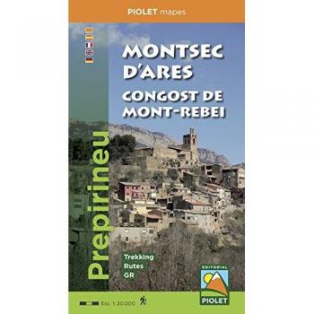 Montsec d’Ares. Congost de Mont-rebei. 1:20.000. mapa excursionista. Piolet.