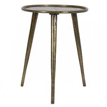 Mesa auxiliar de metal bronce - Ø36x49 cm - Light & Living