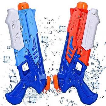 Joyjoz Pistolas de Agua Pistola 2 Pack Blaster de Agua para Verano Piscina Al Aire Libre Playa Diversión Acuática para Niños Adultos