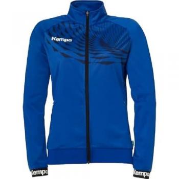 Kempa Chaqueta De Chándal Wave 26 Poly mujer niña, camisola de manga larga, chaqueta deportiva de entrenamiento de balonmano, sudadera ligera y elástica con bolsillos con cremallera