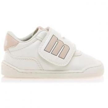 Zapatillas Deportivas para Bebés Mustang Kids con Piso Suave y Cierre Adherente - Modelo Free Baby 48909, Color Blanco/Nude